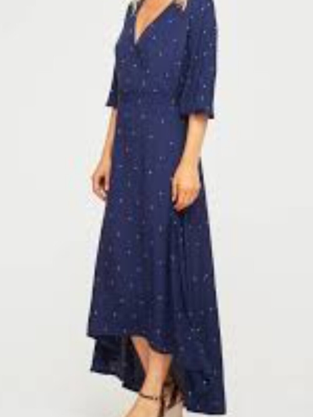NEW Charli Navy Blue Georgia Faux Wrop Midi Dress    Size 6